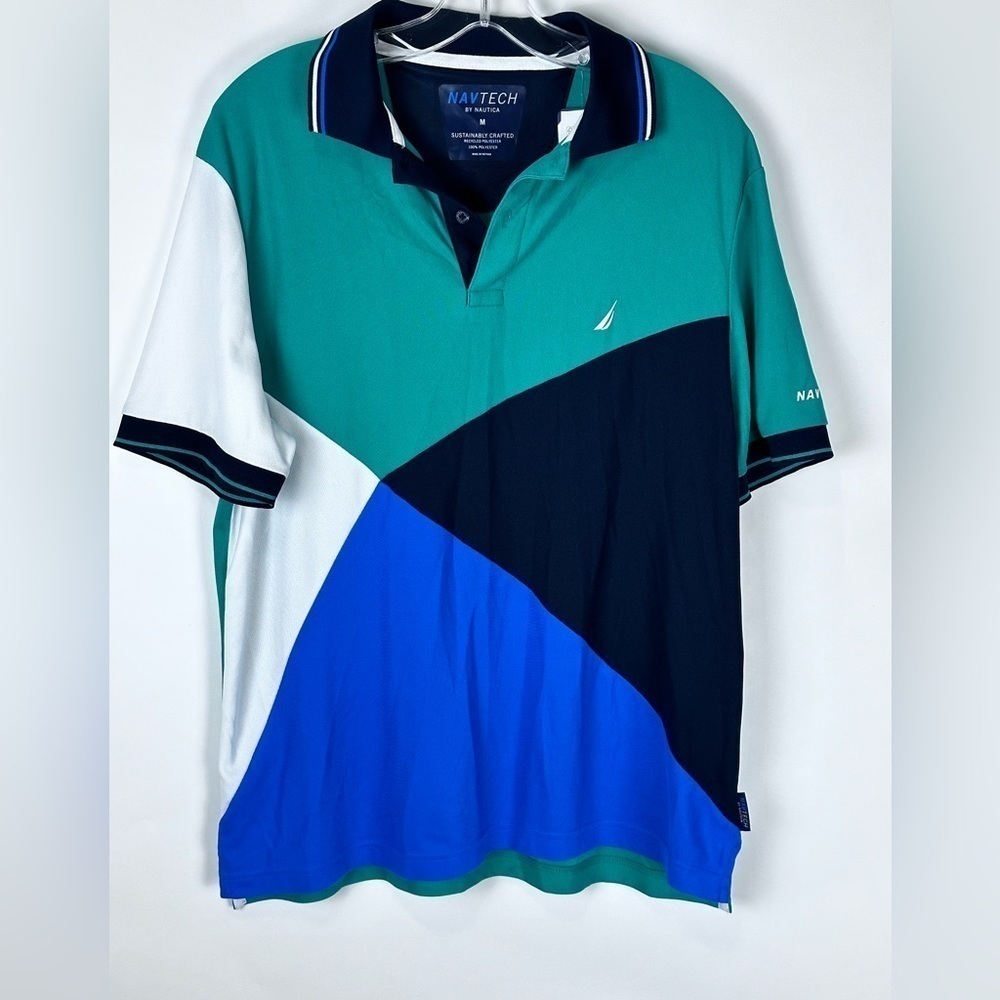 Men's Color Blocked Polo Short Sleeve Tee